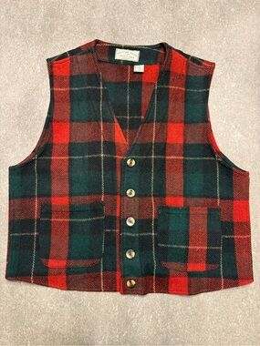 Like New - Vintage American Eagle Outfitters Wool-Blend Plaid Vest Size L